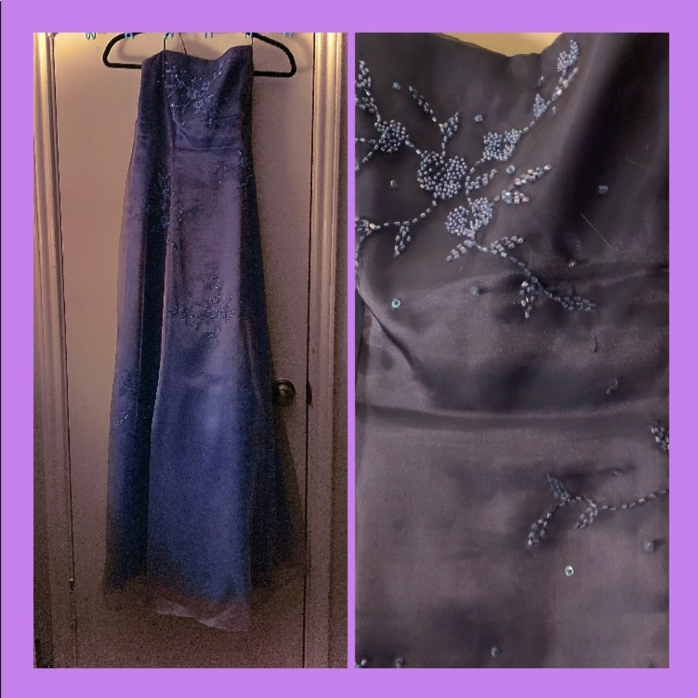 Purple and blue ombré dress